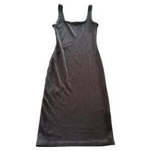 NLT black bodycon midi dress sleeveless scoop neck